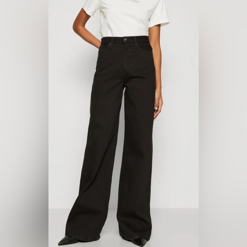 Calvin Klein High Rise Wide Flare Jeans